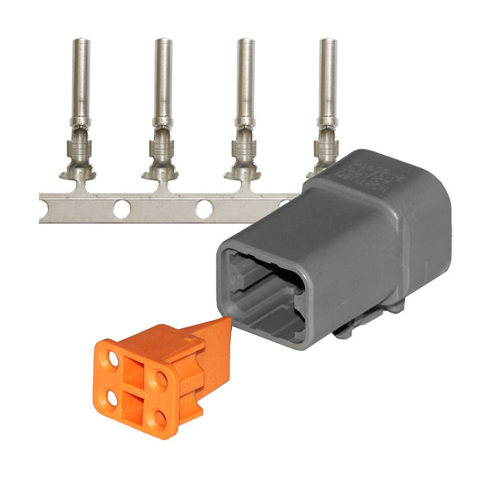 Pacer DTP Deutsch Plug Repair Kit - 14 - 12 AWG (4 Position) - Get Tight Gear