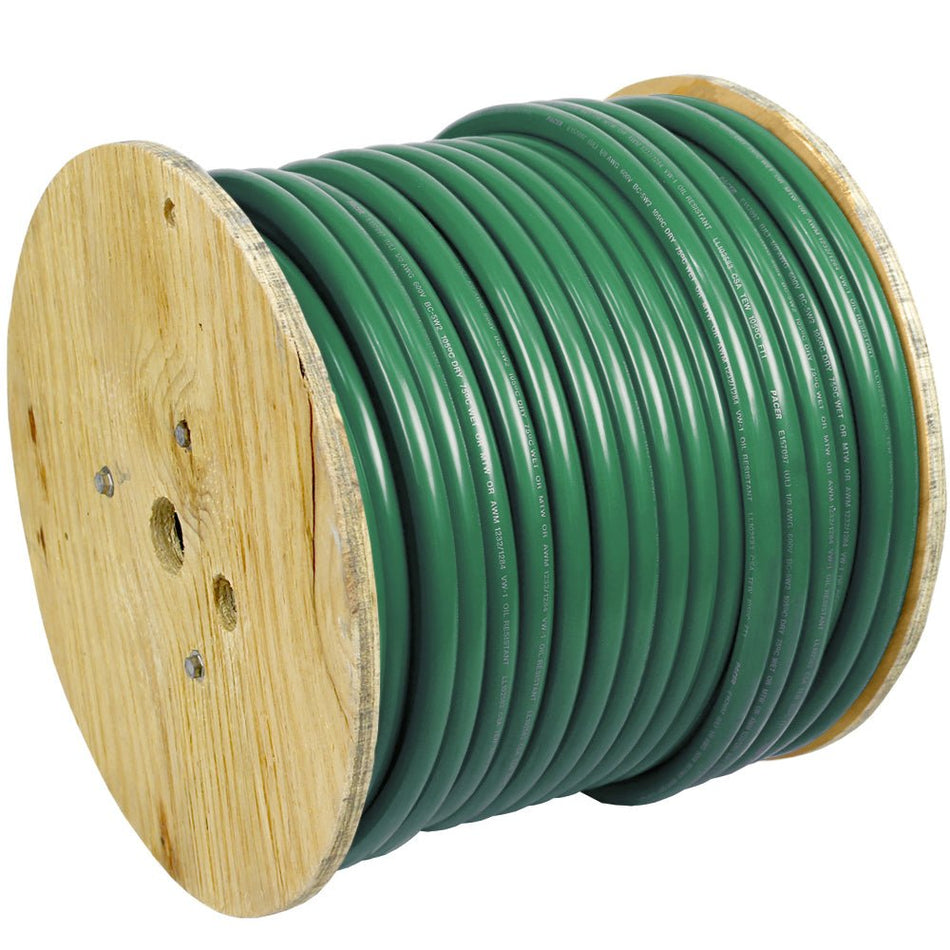 Pacer Green 4 AWG Battery Cable - 250' - Get Tight Gear