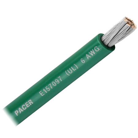 Pacer Green 6 AWG Battery Cable - Sold By The Foot - Get Tight Gear