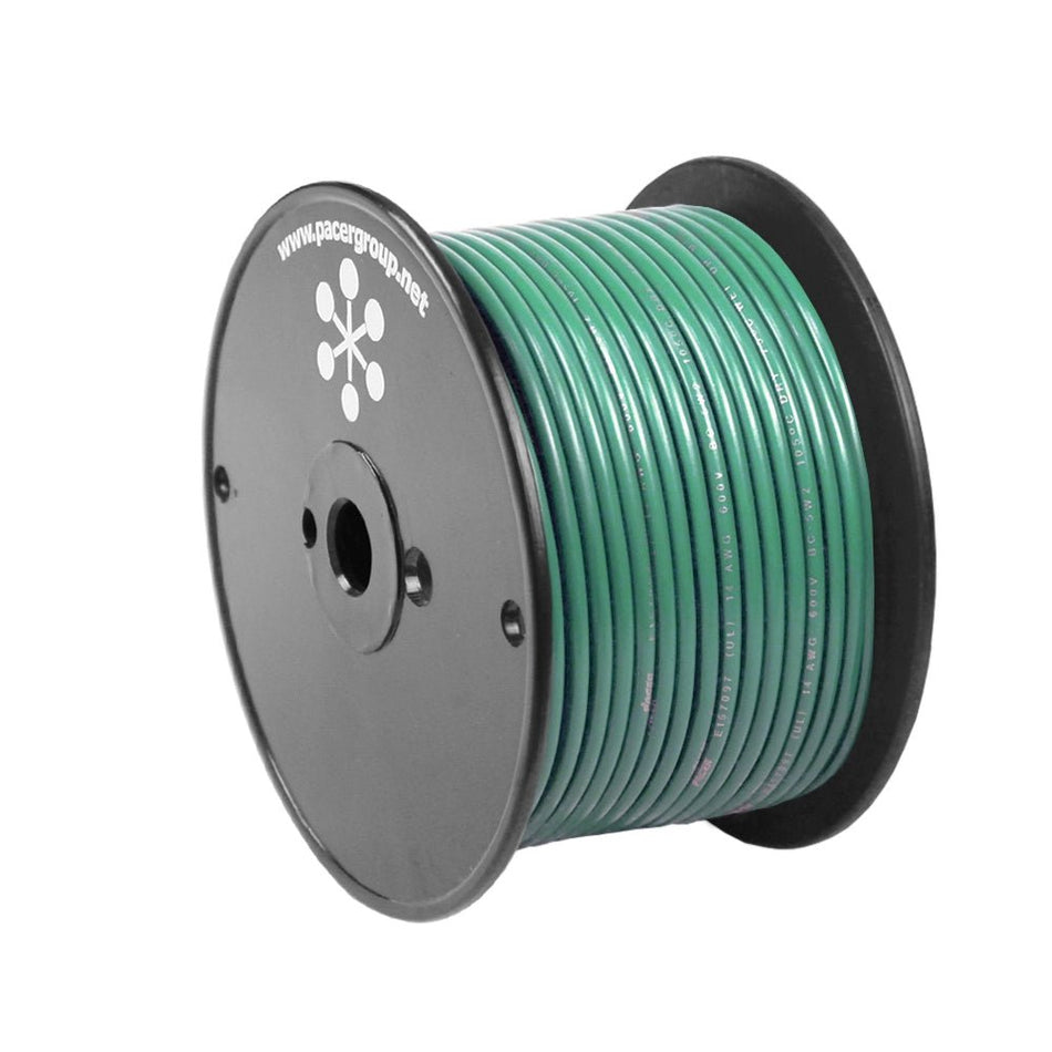 Pacer Green 8 AWG Primary Wire - 100' - Get Tight Gear