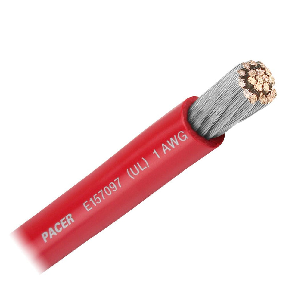 Pacer Red 1 AWG Battery Cable - Sold By The Foot - Get Tight Gear