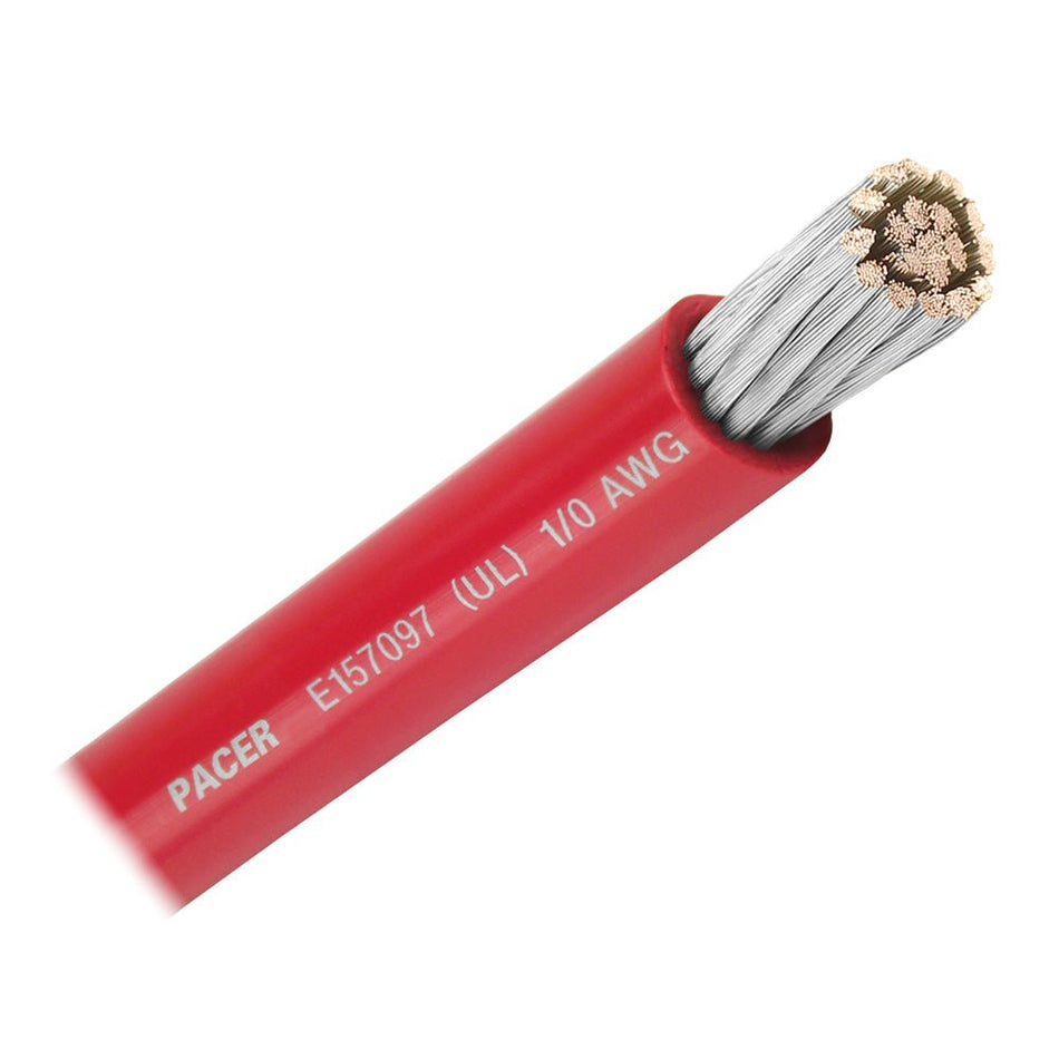 Pacer Red 1/0 AWG Battery Cable - 50' - Get Tight Gear