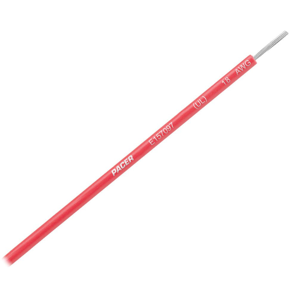 Pacer Red 18 AWG UL Marine Wire - 35' - Get Tight Gear