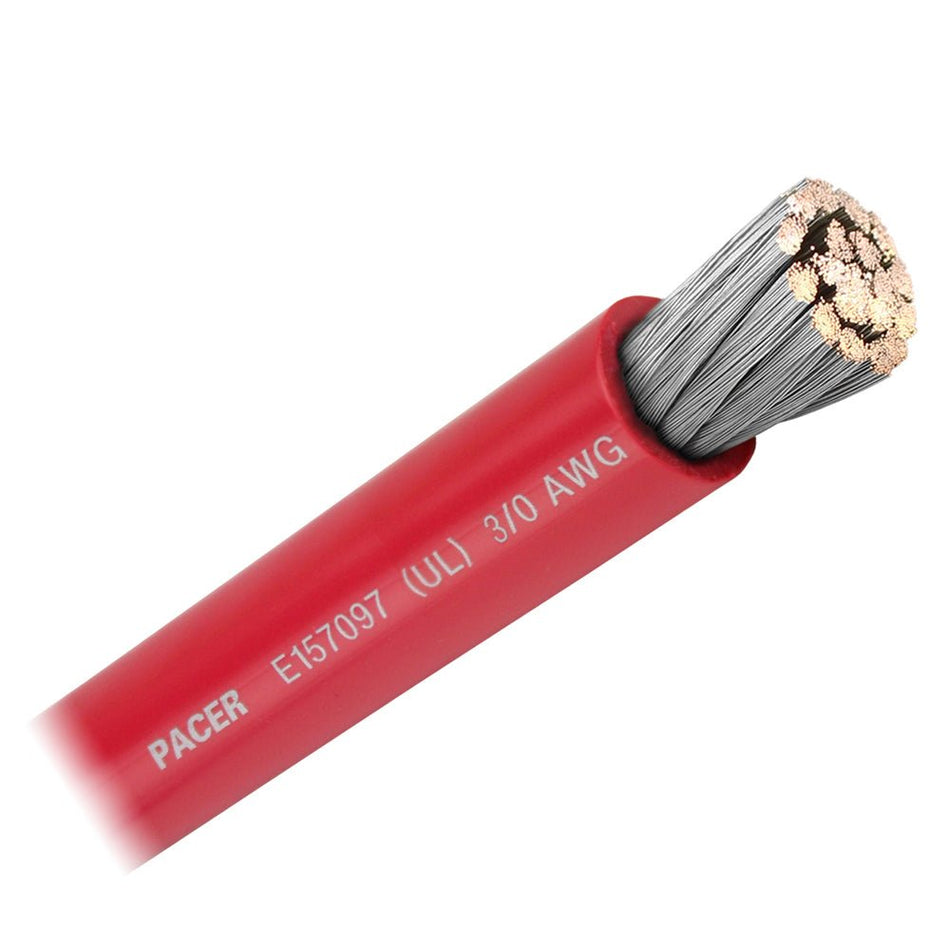 Pacer Red 3/0 AWG Battery Cable - Sold By The Foot - Get Tight Gear