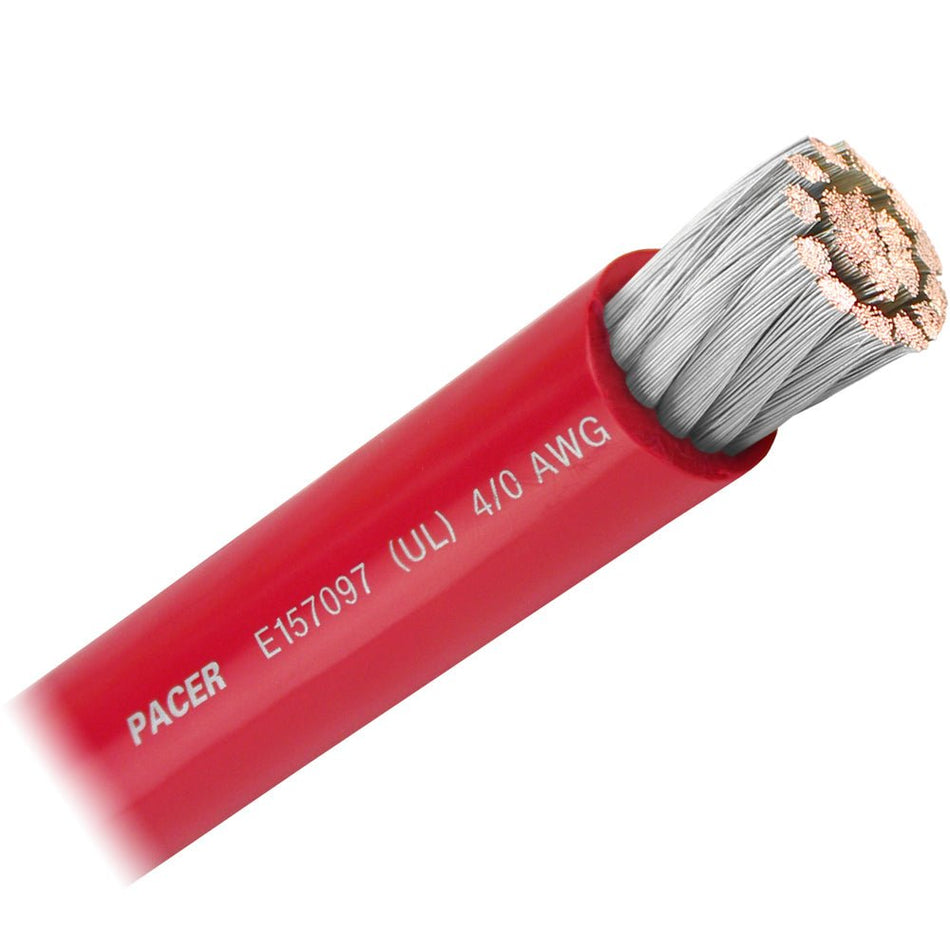 Pacer Red 4/0 AWG Battery Cable - Sold By The Foot - Get Tight Gear
