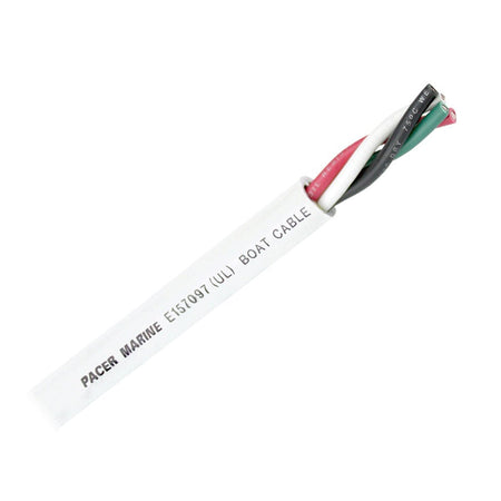 Pacer Round 4 Conductor Cable - 100' - 12/4 AWG - Black, Green, Red & White - Get Tight Gear