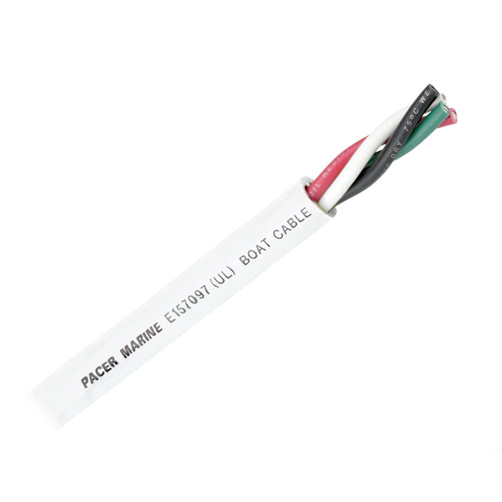Pacer Round 4 Conductor Cable - 500' - 16/4 AWG - Black, Green, Red & White - Get Tight Gear