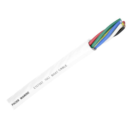 Pacer Round 6 Conductor Cable - 250' - 14/6 AWG - Black, Brown, Red, Green, Blue & White - Get Tight Gear