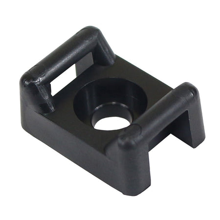 Pacer Screw Down Cable Tie Mount - 10 Screw Mount Method - Black - 100 Pack - Get Tight Gear
