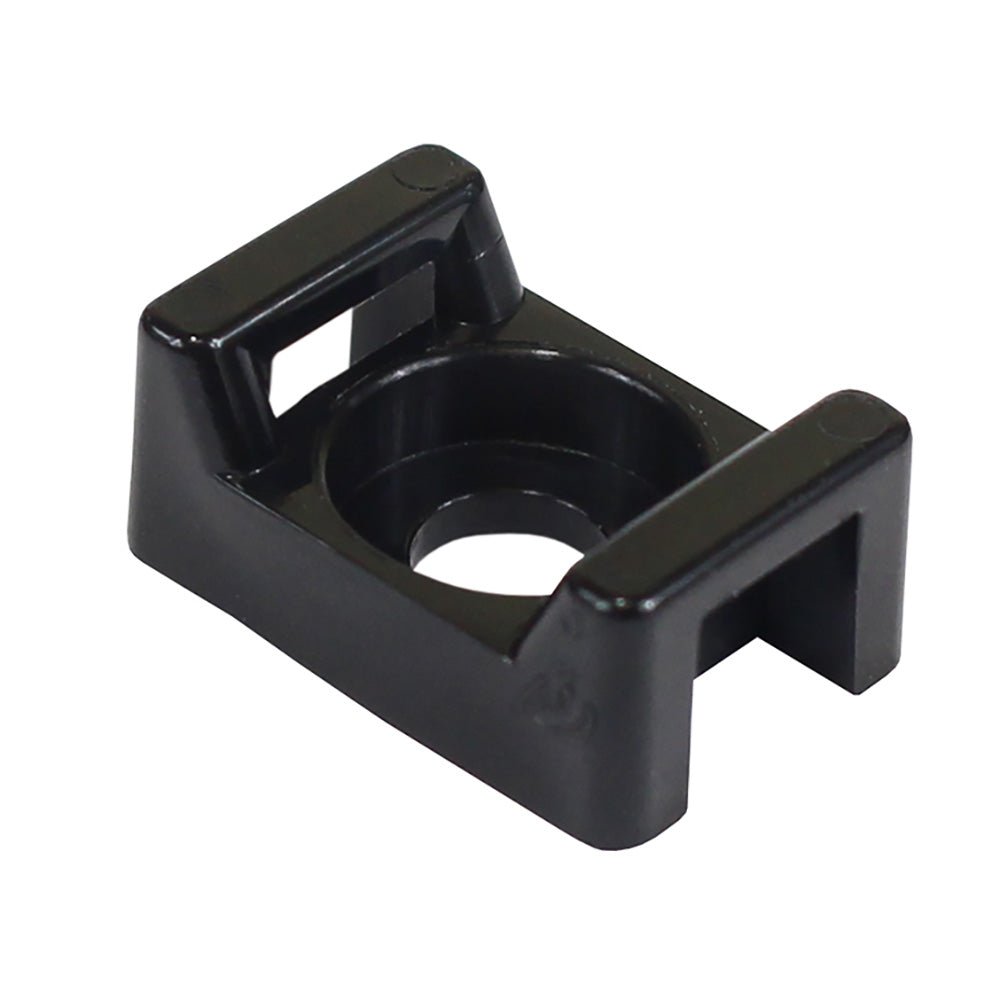 Pacer Screw Down Cable Tie Mount - 8 Screw Mount Method - Black - 100 Pack - Get Tight Gear