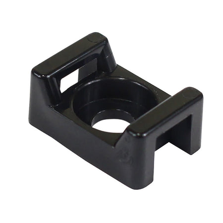 Pacer Screw Down Cable Tie Mount - 8 Screw Mount Method - Black - 100 Pack - Get Tight Gear