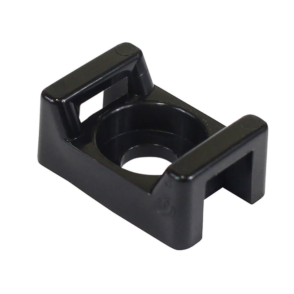 Pacer Screw Down Cable Tie Mount - 8 Screw Mount Method - Black - 100 Pack - Get Tight Gear