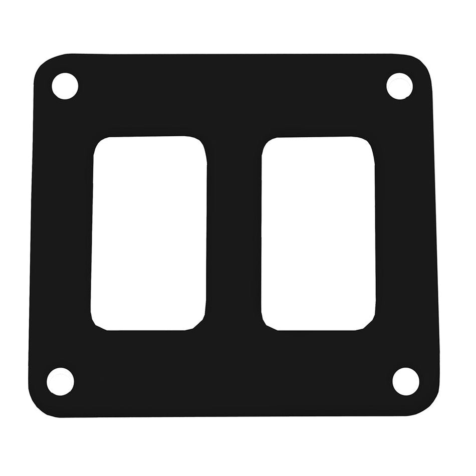 Pacer Switch Panel - 2 Switch & 1 Row - 3" x 2.75" - Black Powder Coated Aluminum - Get Tight Gear