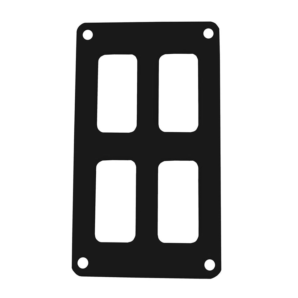 Pacer Switch Panel - 2 Switch & 2 Row - 3" x 4.75" - Black Powder Coated Aluminum - Get Tight Gear