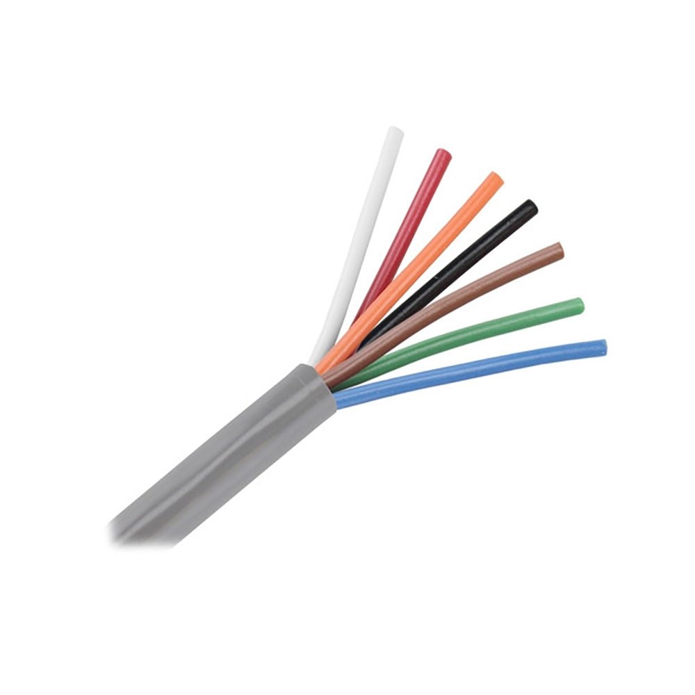 Pacer Unshielded 7 Conductor Cable - 100' - 18/7 AWG - White, Red, Orange, Black, Brown, Green, & Blue - Get Tight Gear