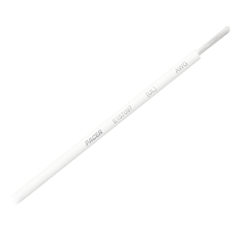 Pacer White 14 AWG Primary Wire - 25' - Get Tight Gear