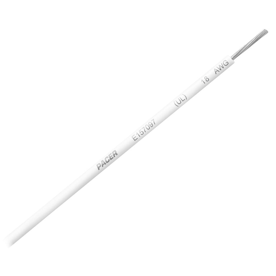 Pacer White 18 AWG UL Marine Wire - 35' - Get Tight Gear