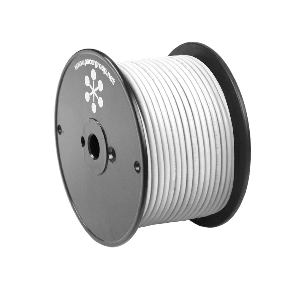 Pacer White 8 AWG Primary Wire - 100' - Get Tight Gear