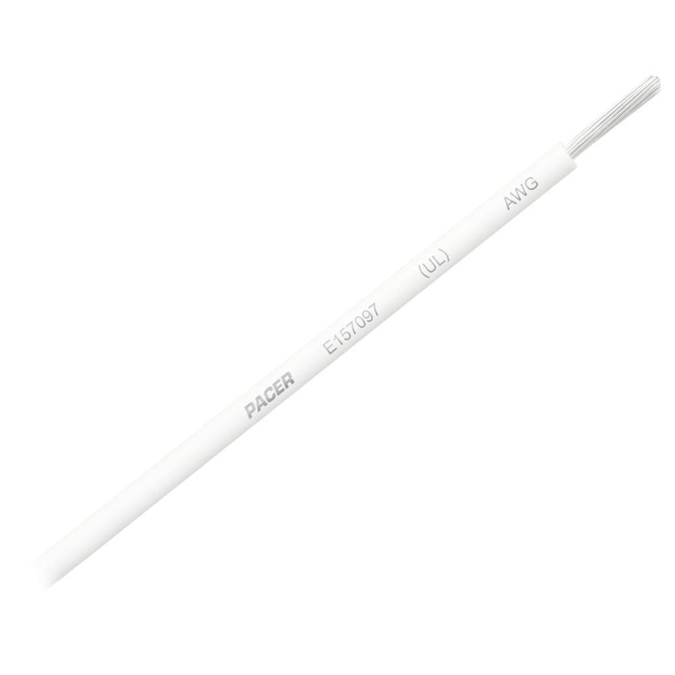 Pacer White 8 AWG Primary Wire - 25' - Get Tight Gear