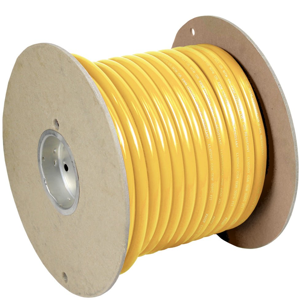 Pacer Yellow 1 AWG Battery Cable - 100' - Get Tight Gear