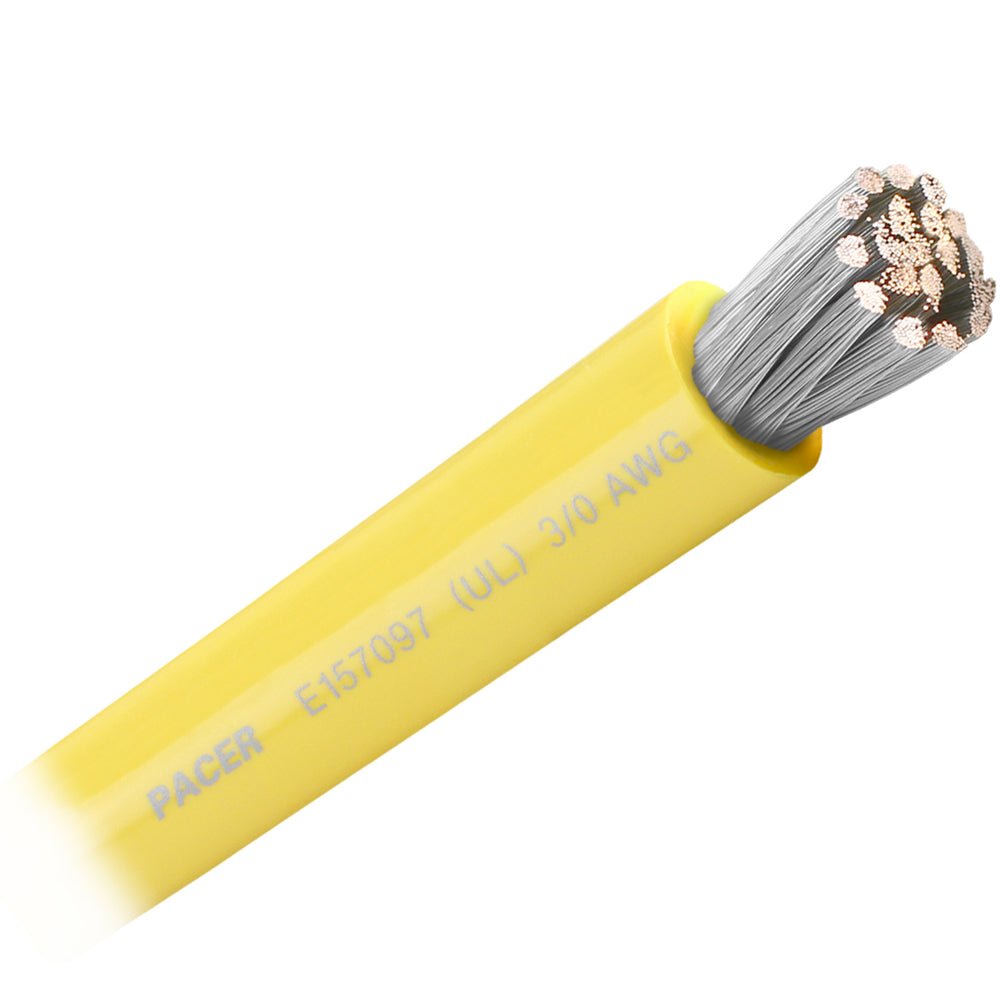 Pacer Yellow 3/0 AWG Battery Cable - Sold By The Foot - Get Tight Gear