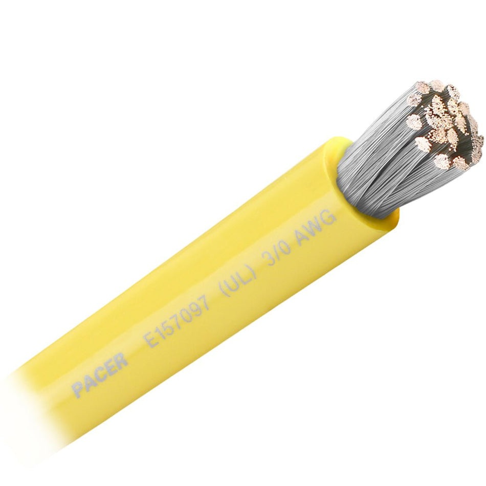 Pacer Yellow 3/0 AWG Battery Cable - Sold By The Foot - Get Tight Gear