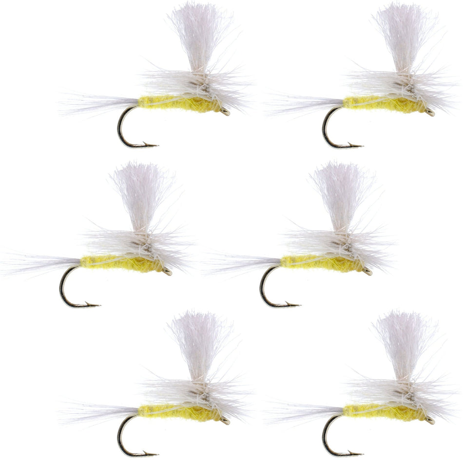 Pale Morning Dun Parachute PMD Classic Dry Fly - 6 Flies Hook Size 18 - Get Tight Gear