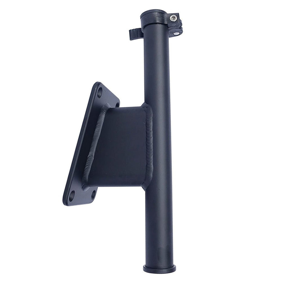Panther 5" Set Back Transom Mount Bracket - Black - Powder Coat - Get Tight Gear