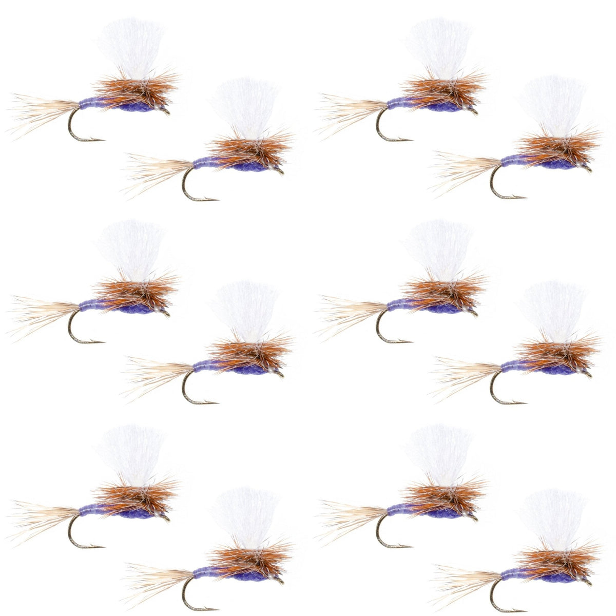 Parachute Purple Haze Dry Fly - 12 Flies Size 12 - Get Tight Gear
