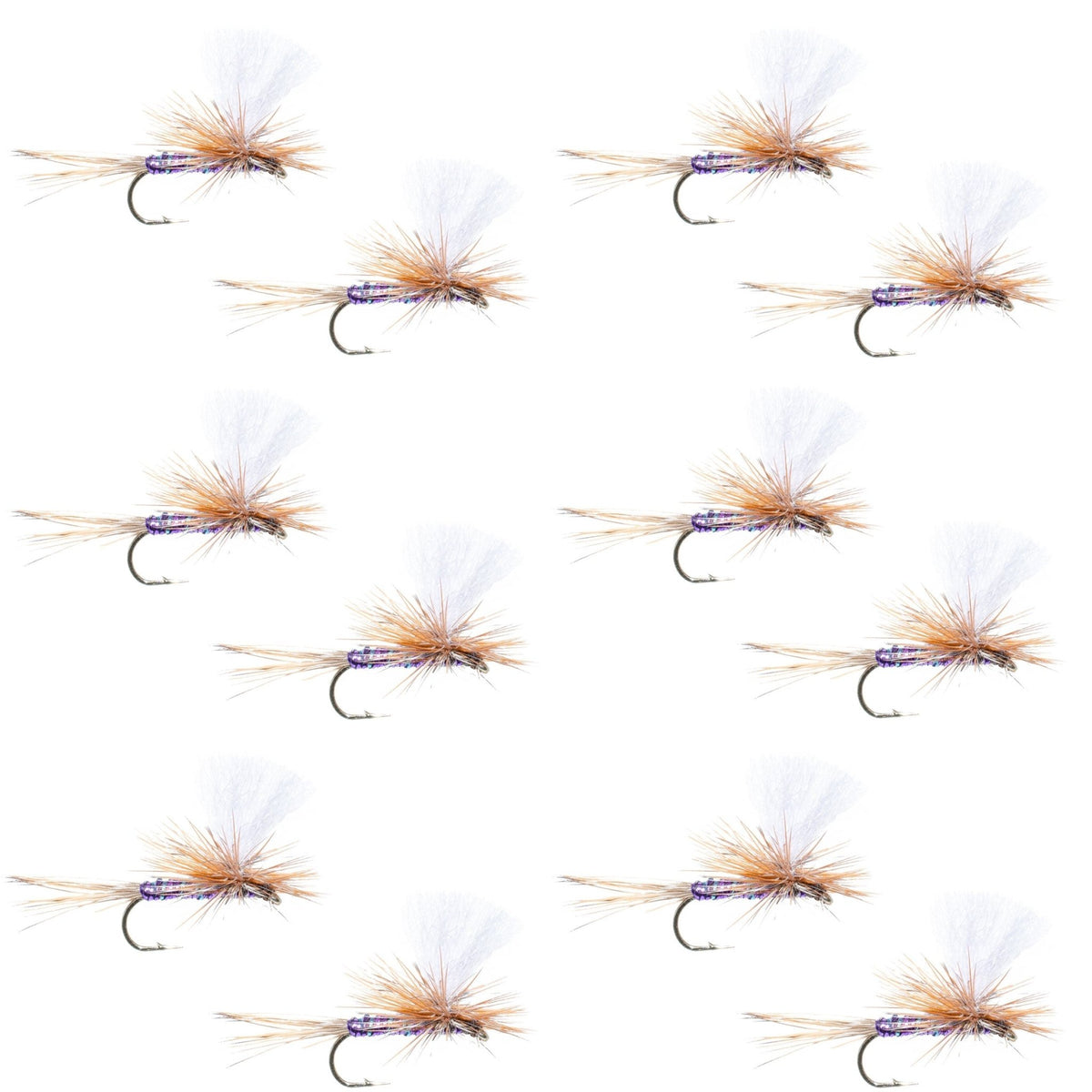 Parachute Super Flash Purple Haze Dry Fly - 12 Flies Size 18 - Get Tight Gear