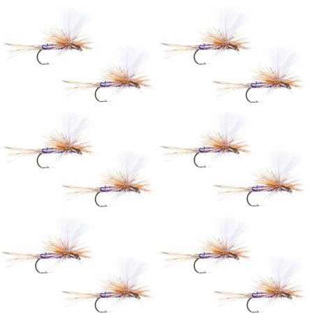 Parachute Super Flash Purple Haze Dry Fly - 12 Flies Size 18 - Get Tight Gear