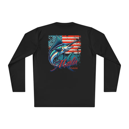 Patriotic Fishing Long Sleeve Tee, Perfect for Anglers, Summer Wear, Father's Day Gift, Outdoor Adventure Shirt - Get Tight Gear