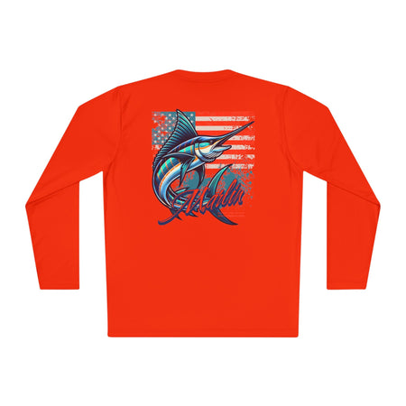 Patriotic Fishing Long Sleeve Tee, Perfect for Anglers, Summer Wear, Father's Day Gift, Outdoor Adventure Shirt - Get Tight Gear