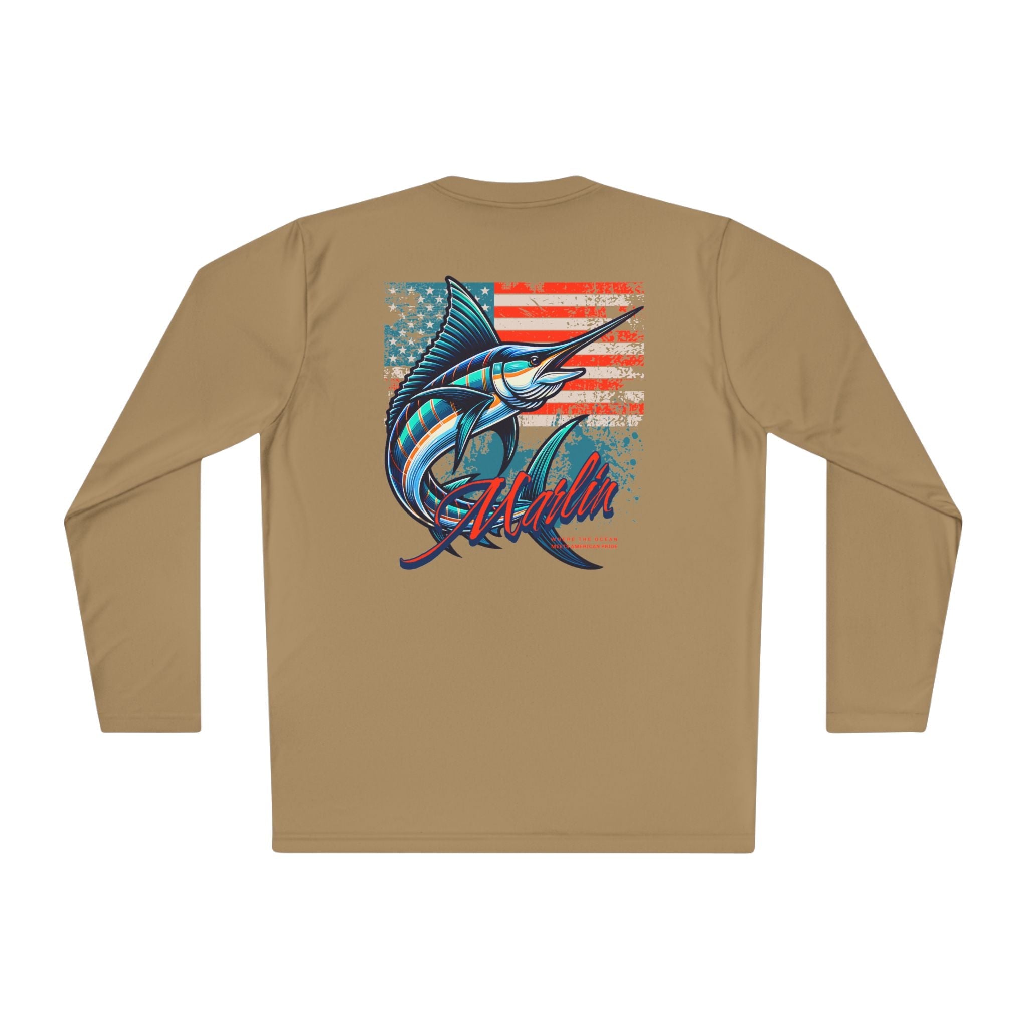 Patriotic Fishing Long Sleeve Tee, Perfect for Anglers, Summer Wear, Father's Day Gift, Outdoor Adventure Shirt - Get Tight Gear
