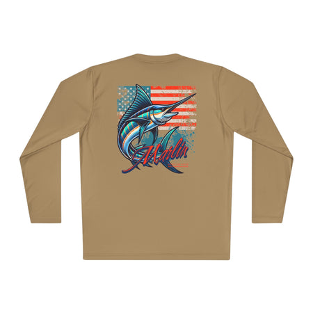 Patriotic Fishing Long Sleeve Tee, Perfect for Anglers, Summer Wear, Father's Day Gift, Outdoor Adventure Shirt - Get Tight Gear