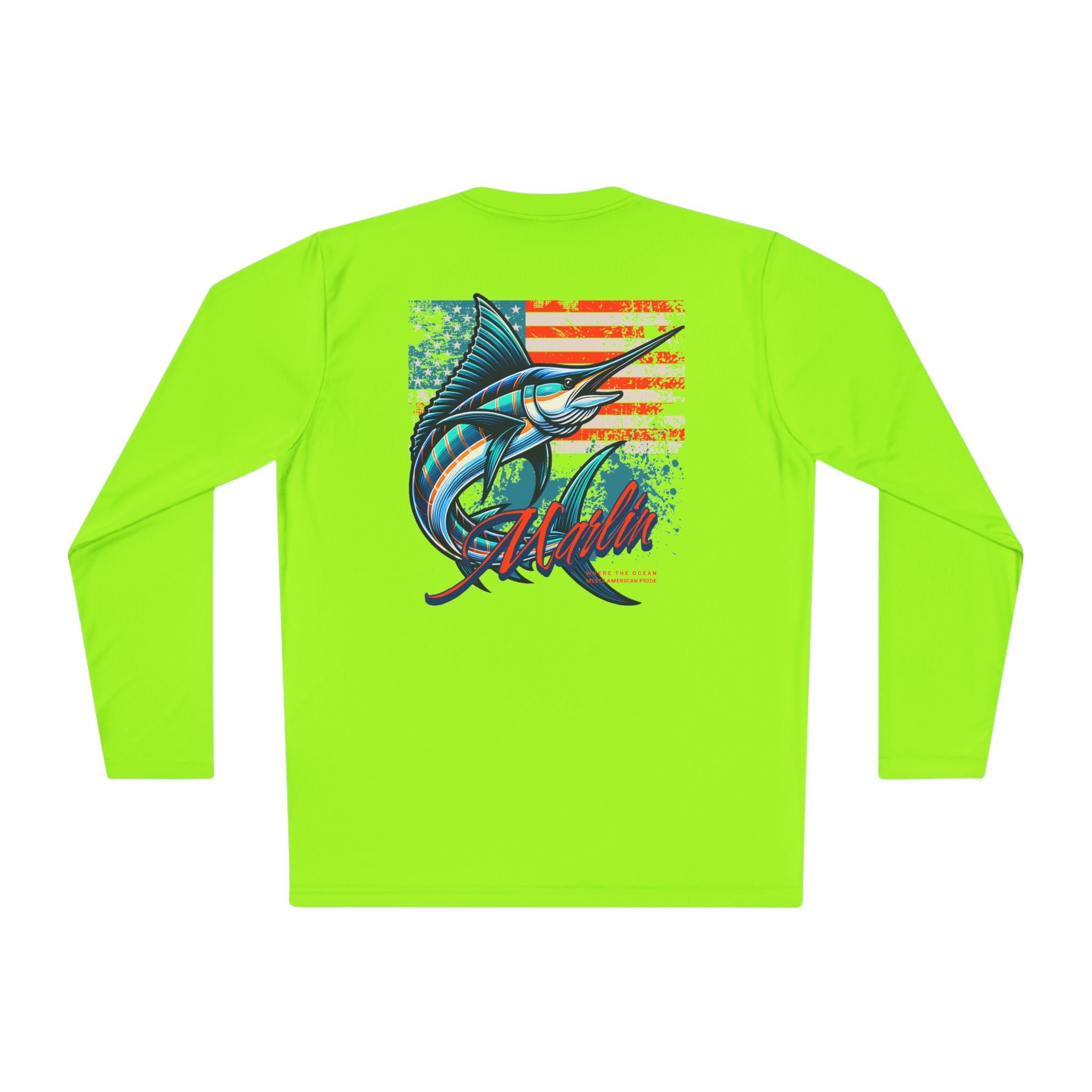Patriotic Fishing Long Sleeve Tee, Perfect for Anglers, Summer Wear, Father's Day Gift, Outdoor Adventure Shirt - Get Tight Gear