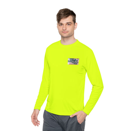 Patriotic Fishing Long Sleeve Tee - Unisex Tee for Outdoor Adventures, Fishing Gear, Vacation Wear, Independence Day Gift, Casual Comfort - Get Tight Gear