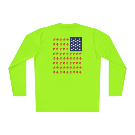 Patriotic Fishing Long Sleeve Tee - Unisex Tee for Outdoor Adventures, Fishing Gear, Vacation Wear, Independence Day Gift, Casual Comfort - Get Tight Gear
