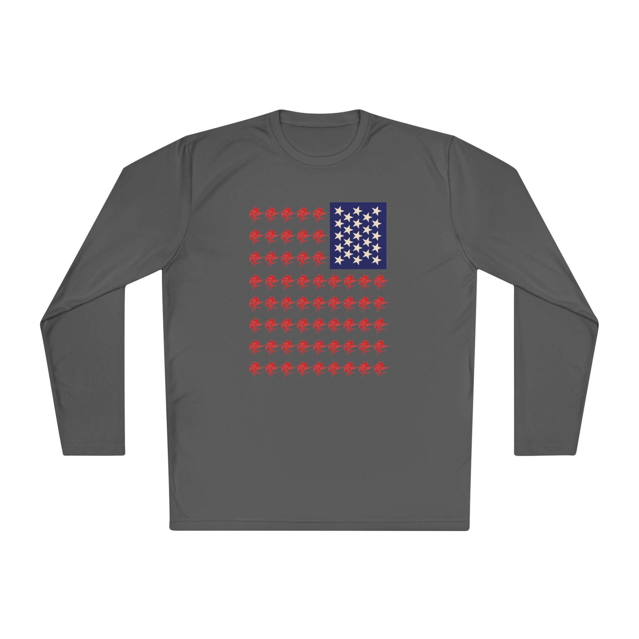 Patriotic Fishing Long Sleeve Tee - Unisex Tee for Outdoor Adventures, Fishing Gear, Vacation Wear, Independence Day Gift, Casual Comfort - Get Tight Gear