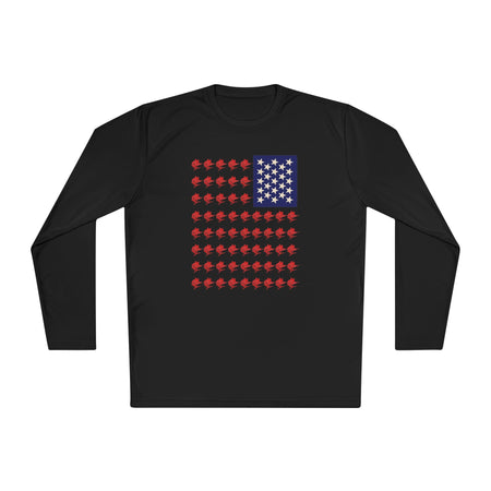 Patriotic Fishing Long Sleeve Tee - Unisex Tee for Outdoor Adventures, Fishing Gear, Vacation Wear, Independence Day Gift, Casual Comfort - Get Tight Gear