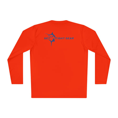 Patriotic Fishing Long Sleeve Tee - Unisex Tee for Outdoor Adventures, Fishing Gear, Vacation Wear, Independence Day Gift, Casual Comfort - Get Tight Gear