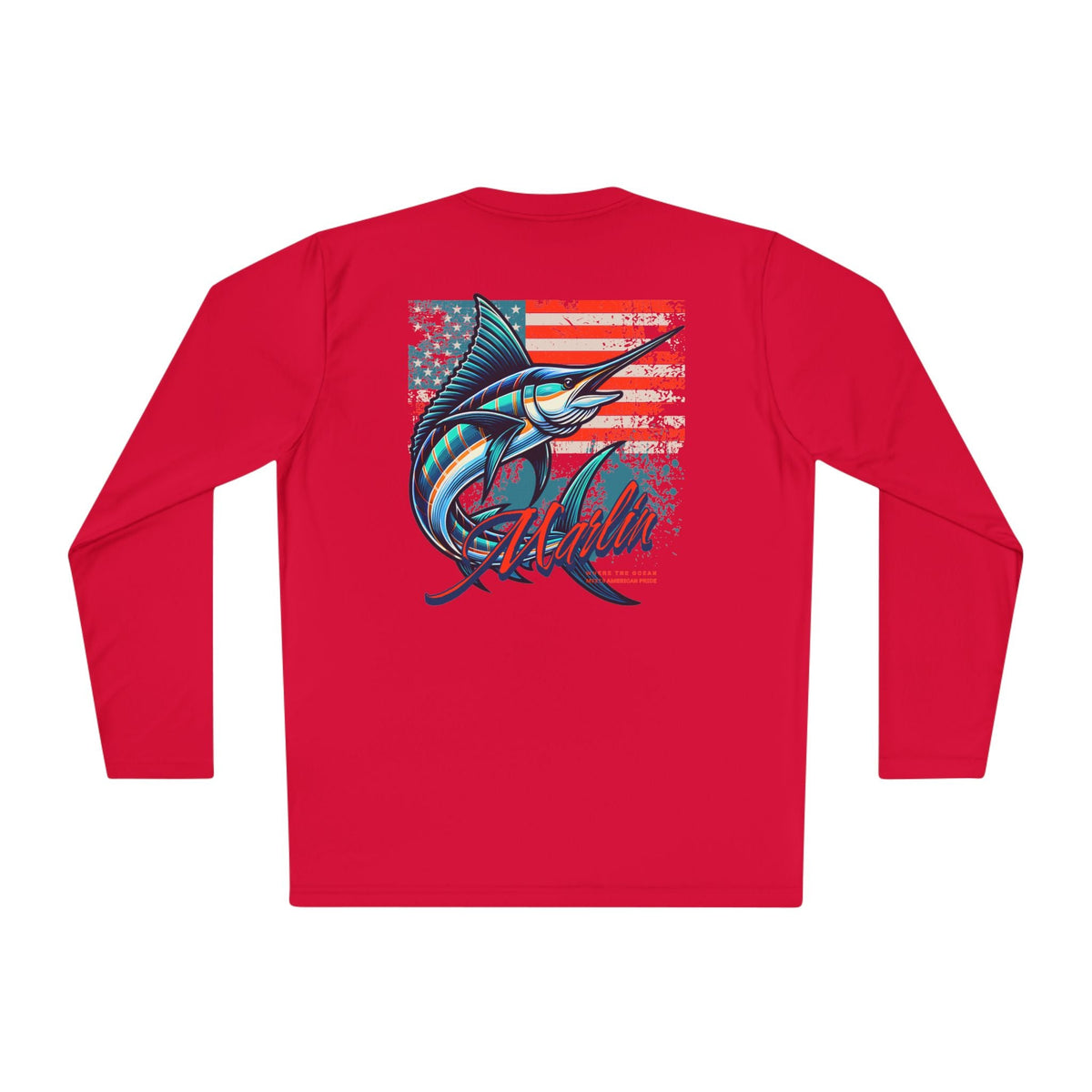 Patriotic Fishing Long Sleeve Tee - Unisex Tee for Outdoor Adventures, Fishing Gear, Vacation Wear, Independence Day Gift, Casual Comfort - Get Tight Gear