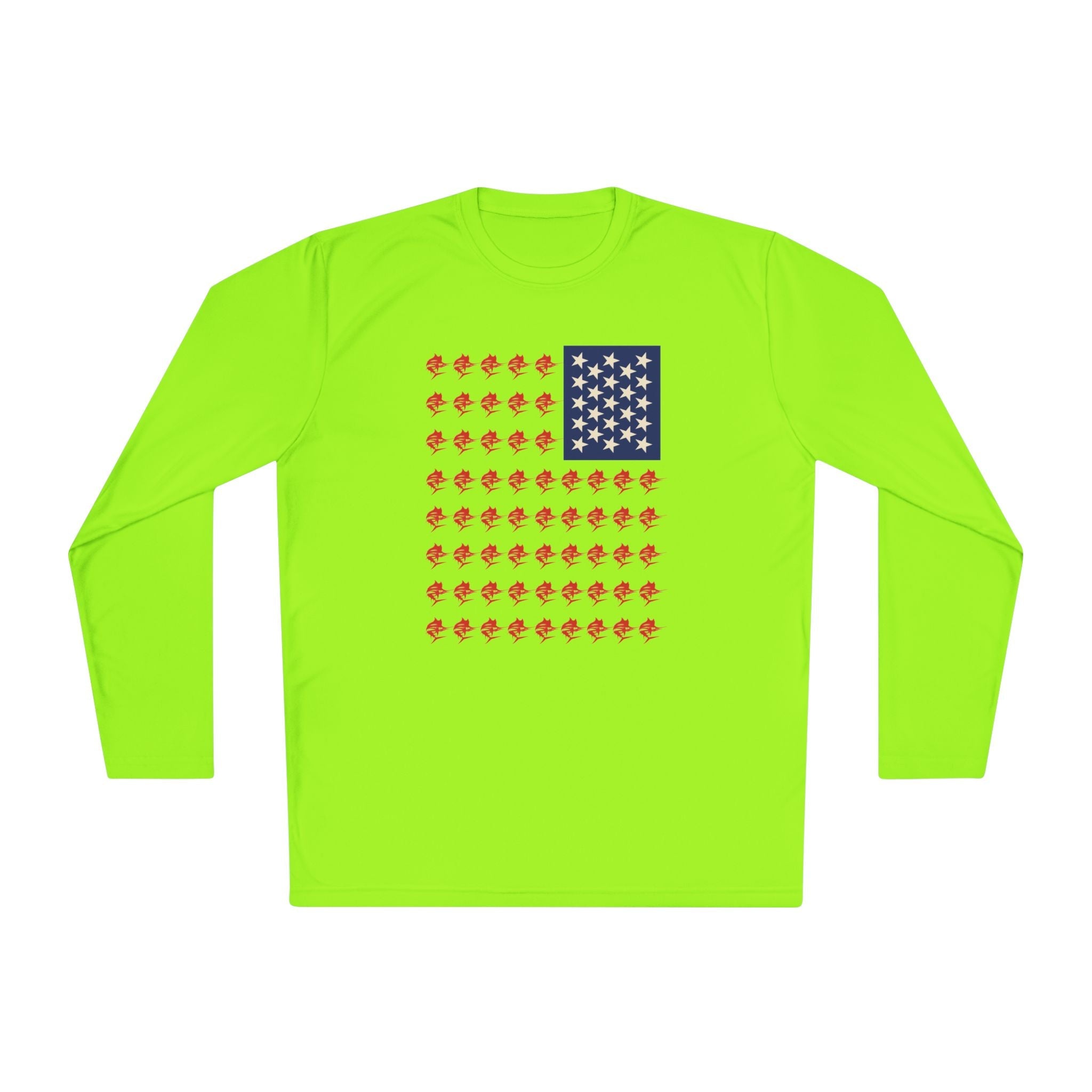 Patriotic Fishing Long Sleeve Tee - Unisex Tee for Outdoor Adventures, Fishing Gear, Vacation Wear, Independence Day Gift, Casual Comfort - Get Tight Gear