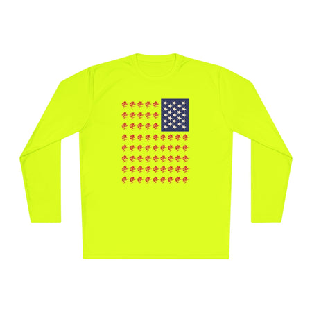 Patriotic Fishing Long Sleeve Tee - Unisex Tee for Outdoor Adventures, Fishing Gear, Vacation Wear, Independence Day Gift, Casual Comfort - Get Tight Gear