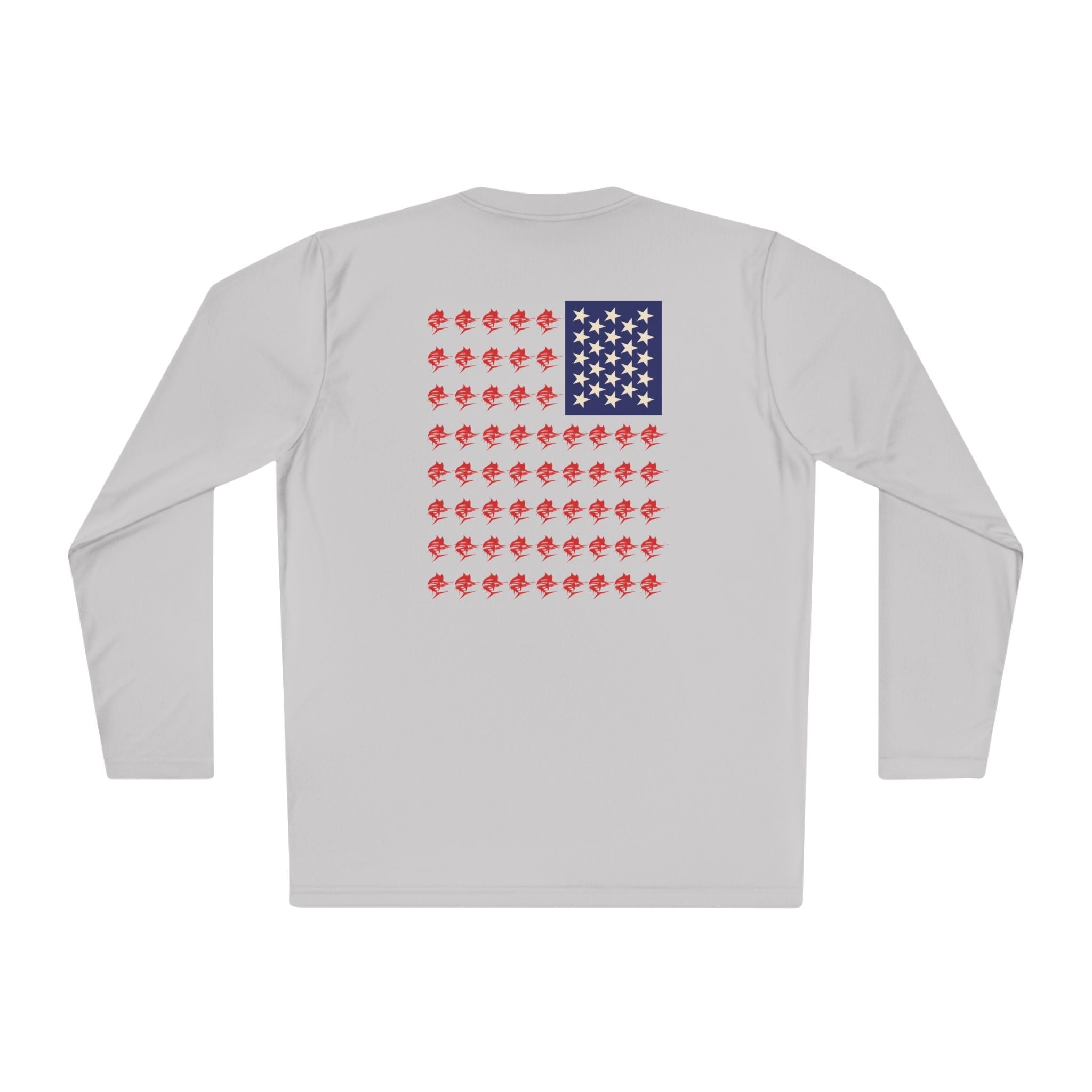 Patriotic Fishing Long Sleeve Tee - Unisex Tee for Outdoor Adventures, Fishing Gear, Vacation Wear, Independence Day Gift, Casual Comfort - Get Tight Gear