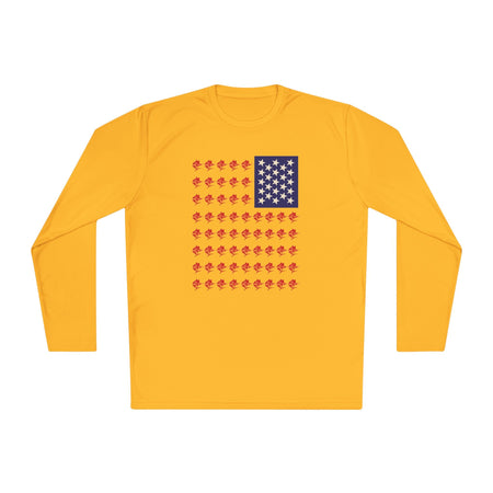 Patriotic Fishing Long Sleeve Tee - Unisex Tee for Outdoor Adventures, Fishing Gear, Vacation Wear, Independence Day Gift, Casual Comfort - Get Tight Gear