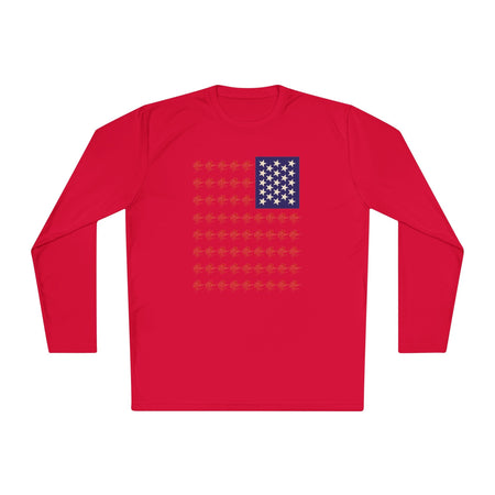 Patriotic Fishing Long Sleeve Tee - Unisex Tee for Outdoor Adventures, Fishing Gear, Vacation Wear, Independence Day Gift, Casual Comfort - Get Tight Gear