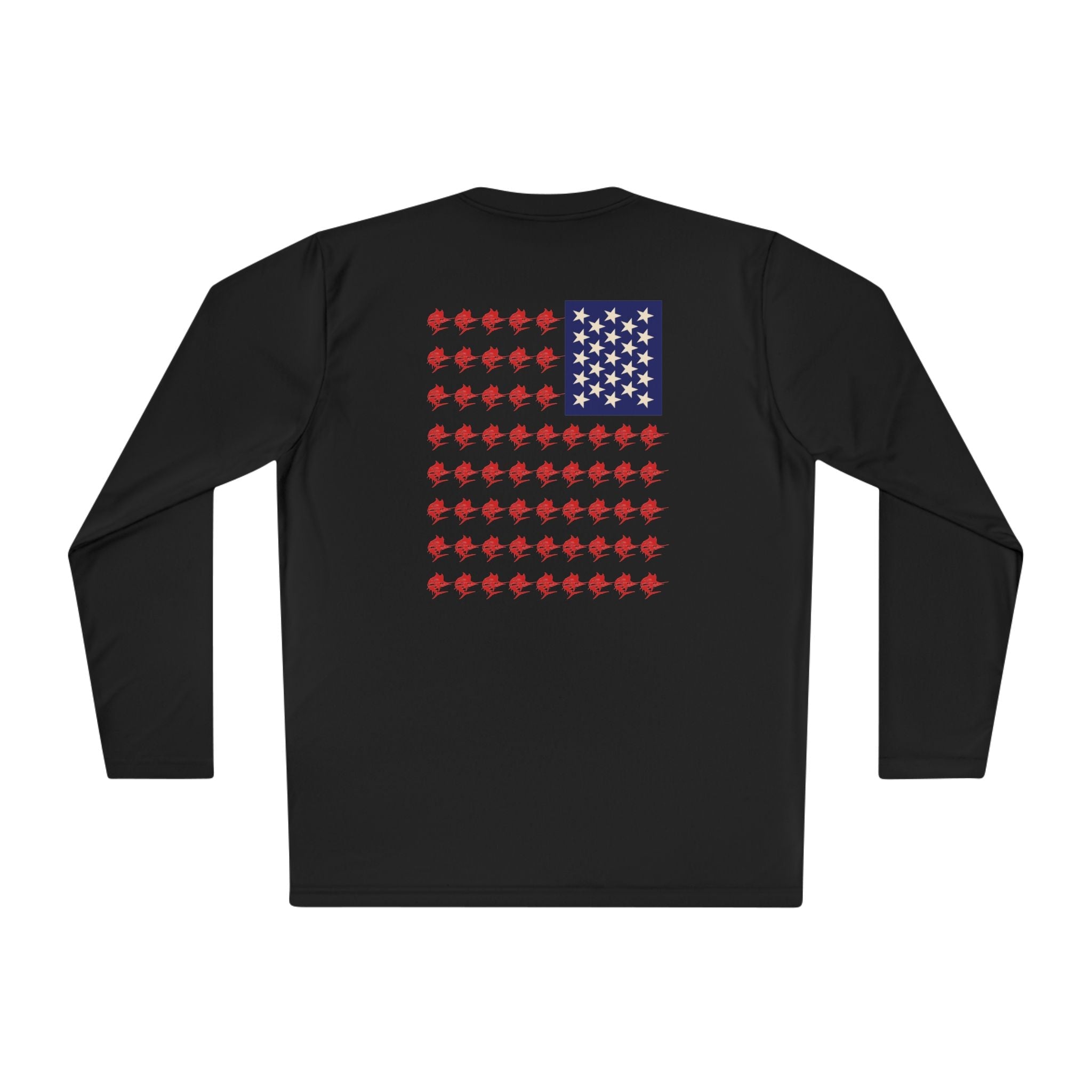 Patriotic Fishing Long Sleeve Tee - Unisex Tee for Outdoor Adventures, Fishing Gear, Vacation Wear, Independence Day Gift, Casual Comfort - Get Tight Gear