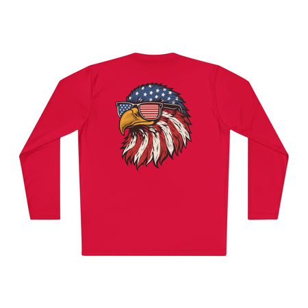 Patriotic Fishing Long Sleeve Tee - Unisex Tee for Outdoor Adventures, Fishing Gear, Vacation Wear, Independence Day Gift, Casual Comfort - Get Tight Gear