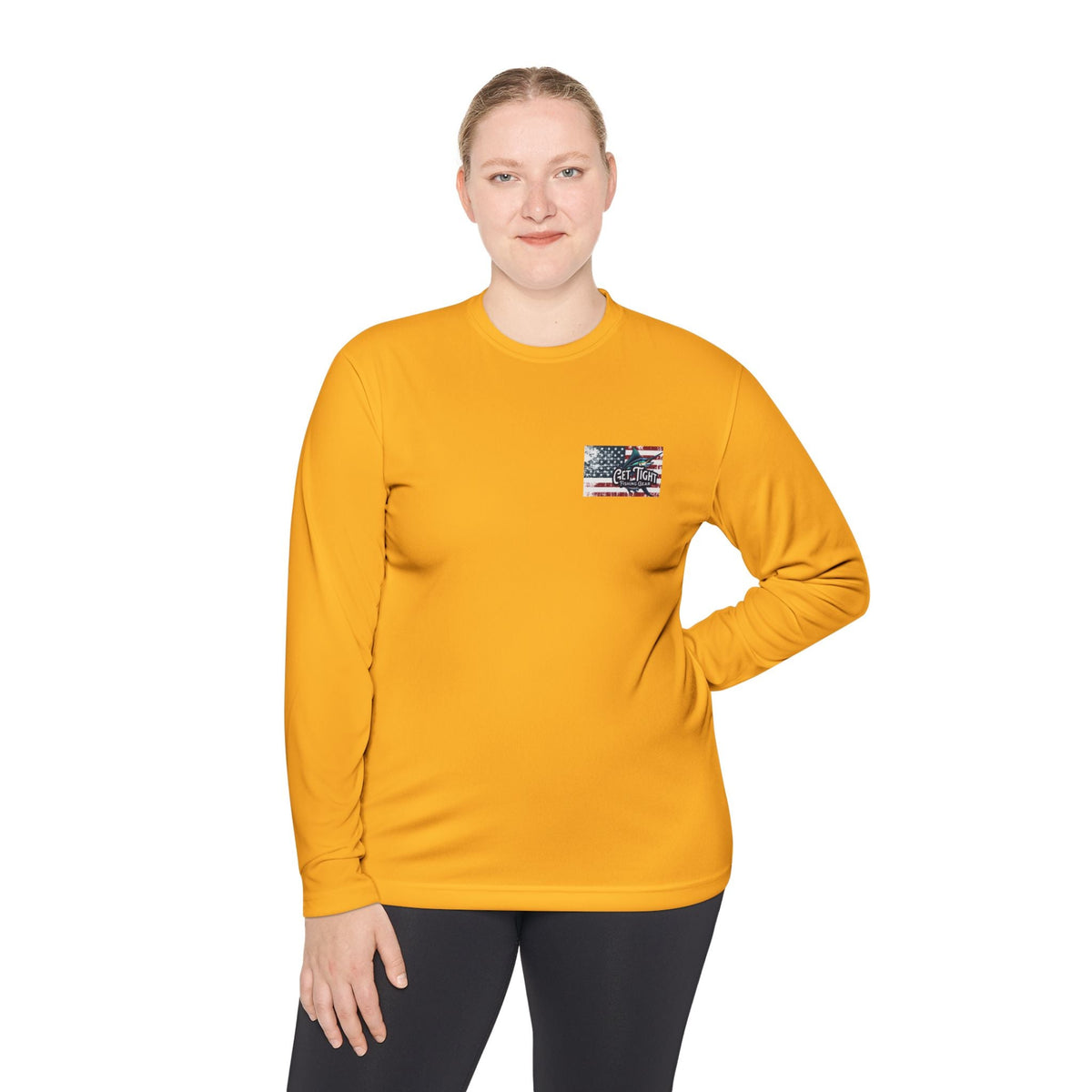 Patriotic Fishing Long Sleeve Tee - Unisex Tee for Outdoor Adventures, Fishing Gear, Vacation Wear, Independence Day Gift, Casual Comfort - Get Tight Gear
